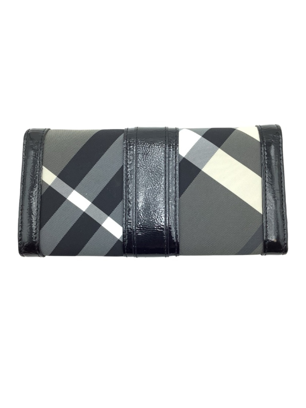 Burberry Women's Wallet Black & White Smoked Check Nylon - Picture 2 of 6